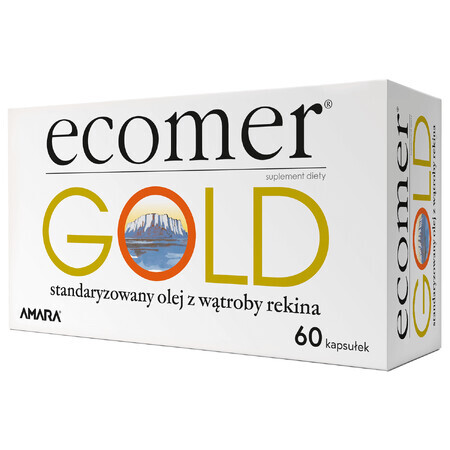 Ecomer Gold, shark liver oil from Greenland, 60 capsules