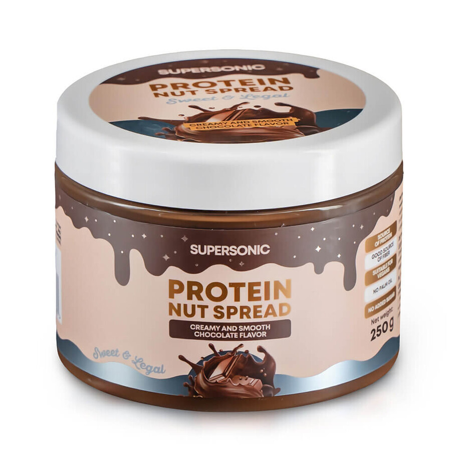 Supersonic, crema alla nocciola, gusto cioccolato vellutato, 250 g