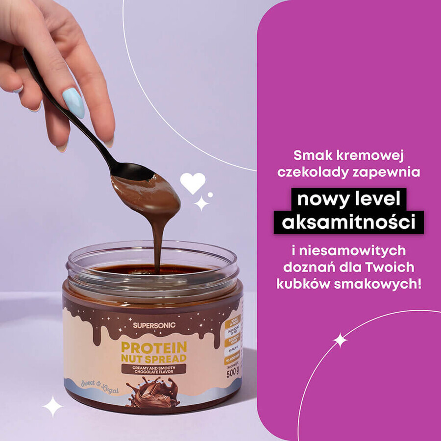 Supersonic, crema alla nocciola, gusto cioccolato vellutato, 250 g