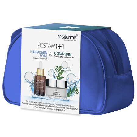 Kit Sesderma Hidraderm Hyal, siero viso ai liposomi, 30 ml + Oceanskin, crema viso nutriente, 50 ml