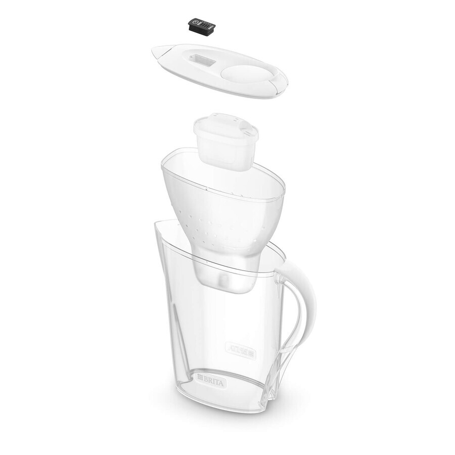 Brita Marella, caraffa con filtro 2,4 l, bianco + filtro Maxtra Pro Pure Performance, 1 pz.