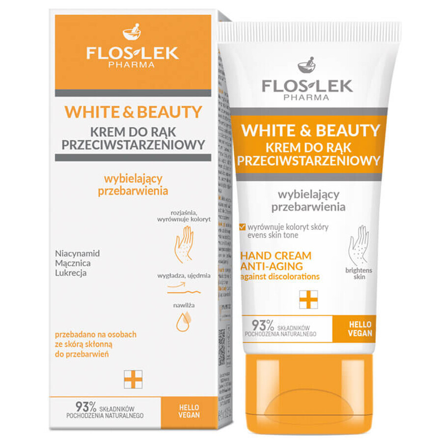 Floslek Pharma White & Beauty Crema mani anti-età, 45 ml