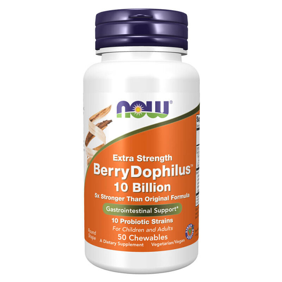 Now Foods Berry Dophilus, 50 chewable tablets