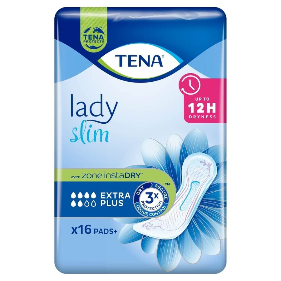 Tena Lady Slim set, specialized sanitary towels, Extra Plus, 2 x 16 pcs + ProSkin Pants Absorbent normal panty, size M and L, 2 samples