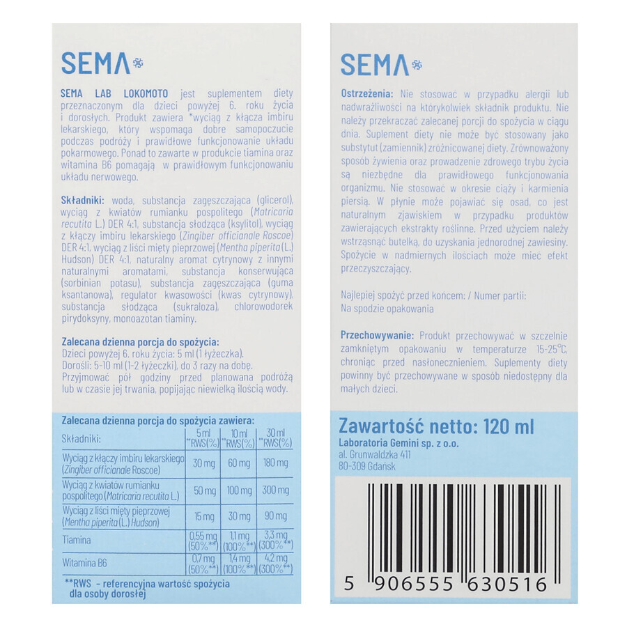 SEMA Lab, LokoMoto, 120 ml CONFEZIONE DIFETTOSA