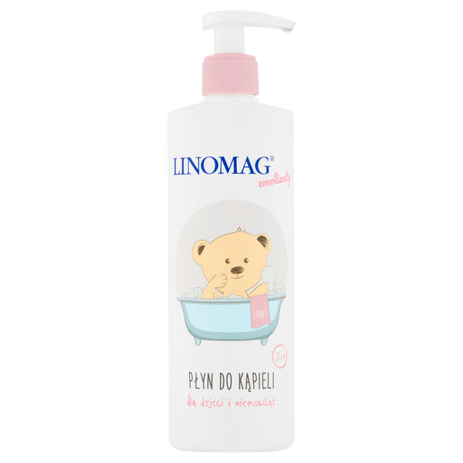 Linomag Emollients, bath lotion for babies and children from 7 months, 400 ml + protection cream, 15 ml free