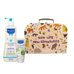 Mustela Stelatopia set, Mustela Stelatopia body wash from birth, 500 ml + face and body moisturizer from birth, 150 ml + box, 1 free