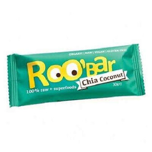 Protein bar with chia and coconut, 30 gr, Roobar