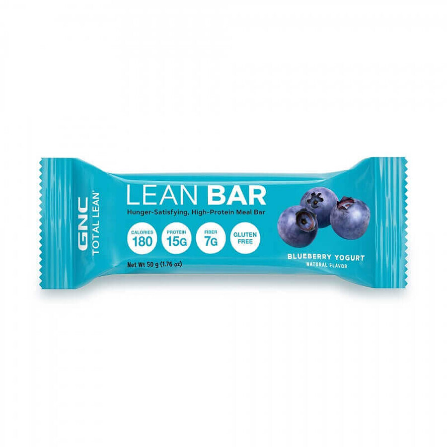 Protein bar with fibre, yoghurt and blueberries Lean Bar, 50 g, GNC