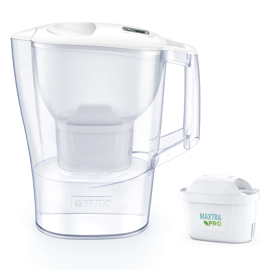 Brita Aluna, kan met filter 2,4 l, wit + Maxtra Pro Pure Performance filter, 1 st