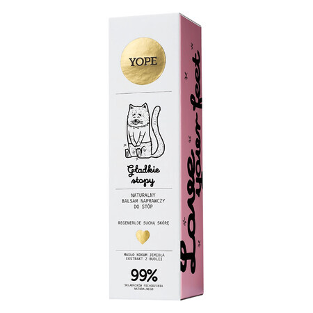 Yope Smooth Feet, balsamo riparatore naturale per i piedi, 75 ml