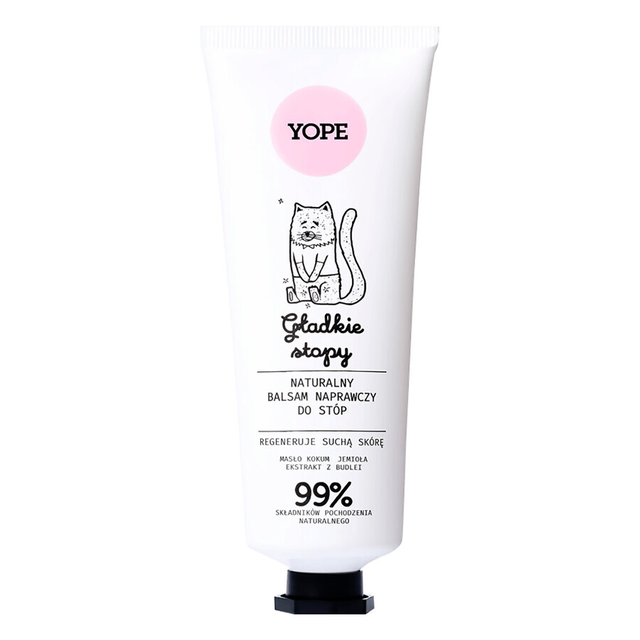 Yope Smooth Feet, balsamo riparatore naturale per i piedi, 75 ml