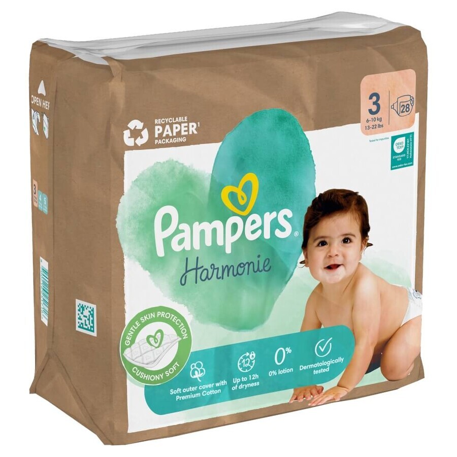 Pampers Harmonie, Windeln, Größe 3, 6-10 kg, 28 Stück