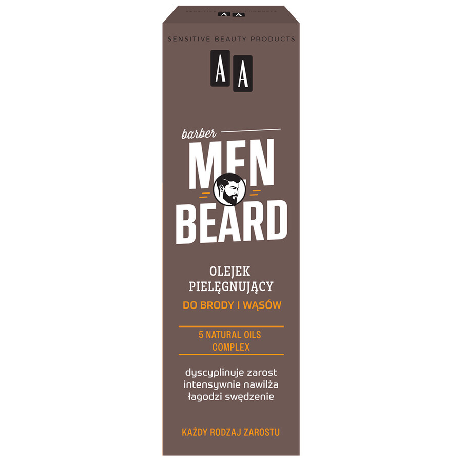 AA Men Beard, turbo-concentrato per la crescita di barba e baffi, 30 ml