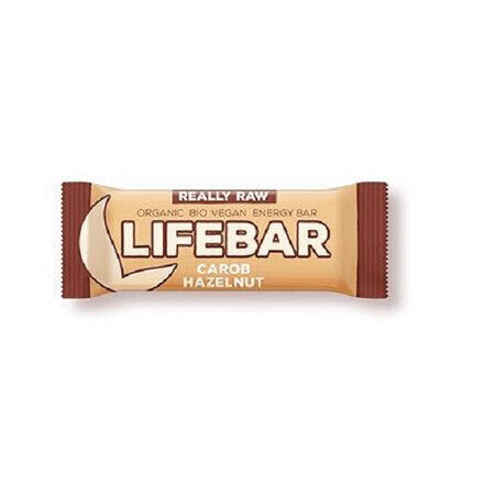 Raw bar with peanuts and carob, 47 gr, LifeBar