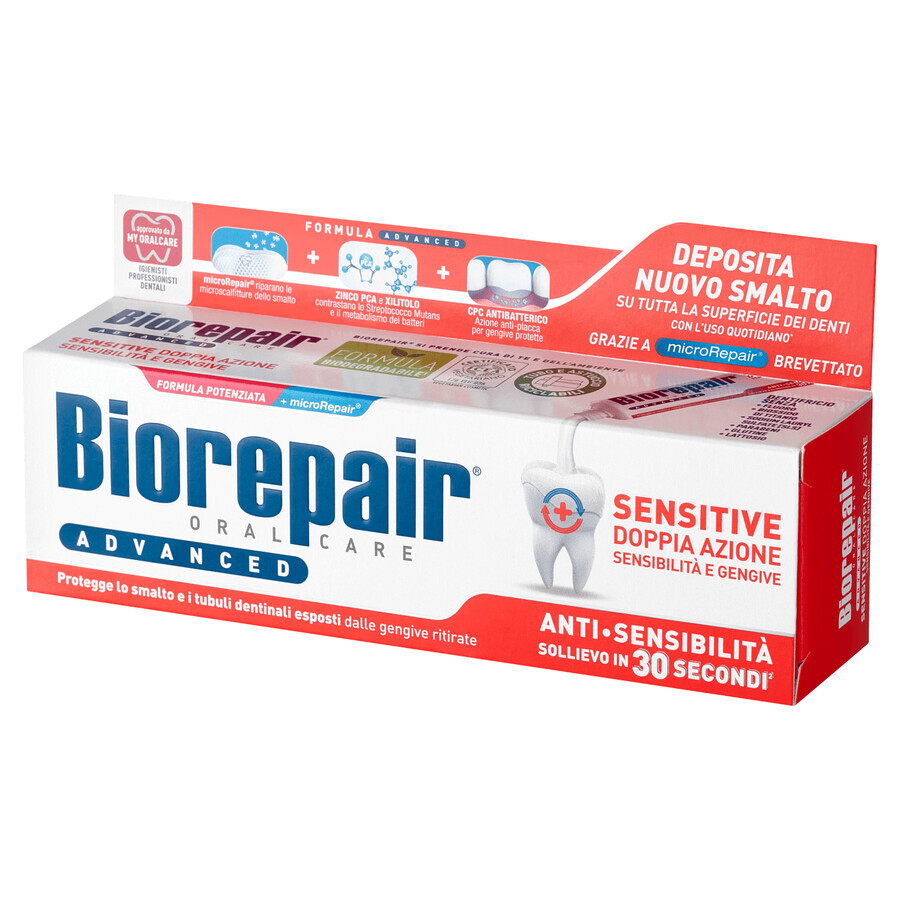 Biorepair Advanced Sensitive, fluoride-free toothpaste for sensitive teeth, 75 ml