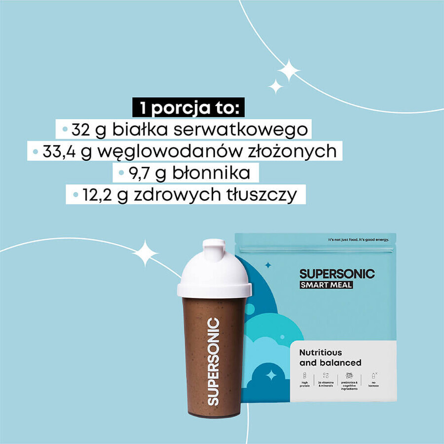 Supersonic Wholesome Smart Meal, aromă de cheesecake cu lămâie, 1,3 kg