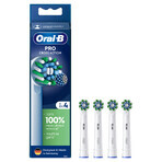 Oral-B Pro Cross Action, punte di ricambio per spazzolino elettrico Clean Maximiser, 4 pezzi