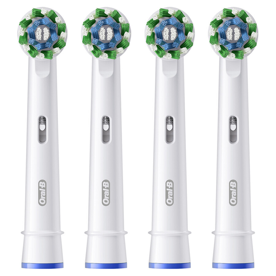 Oral-B Pro Cross Action, punte di ricambio per spazzolino elettrico Clean Maximiser, 4 pezzi