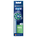 Oral-B Pro Cross Action, punte di ricambio per spazzolino elettrico Clean Maximiser, 4 pezzi