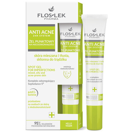 Floslek Pharma Anti Acne 24h, gel anti-macchie, 20 ml