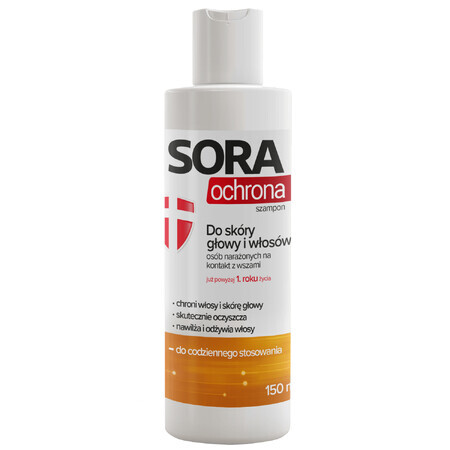 Sora Protection, scalp and hair shampoo for people exposed to lice, 150 ml