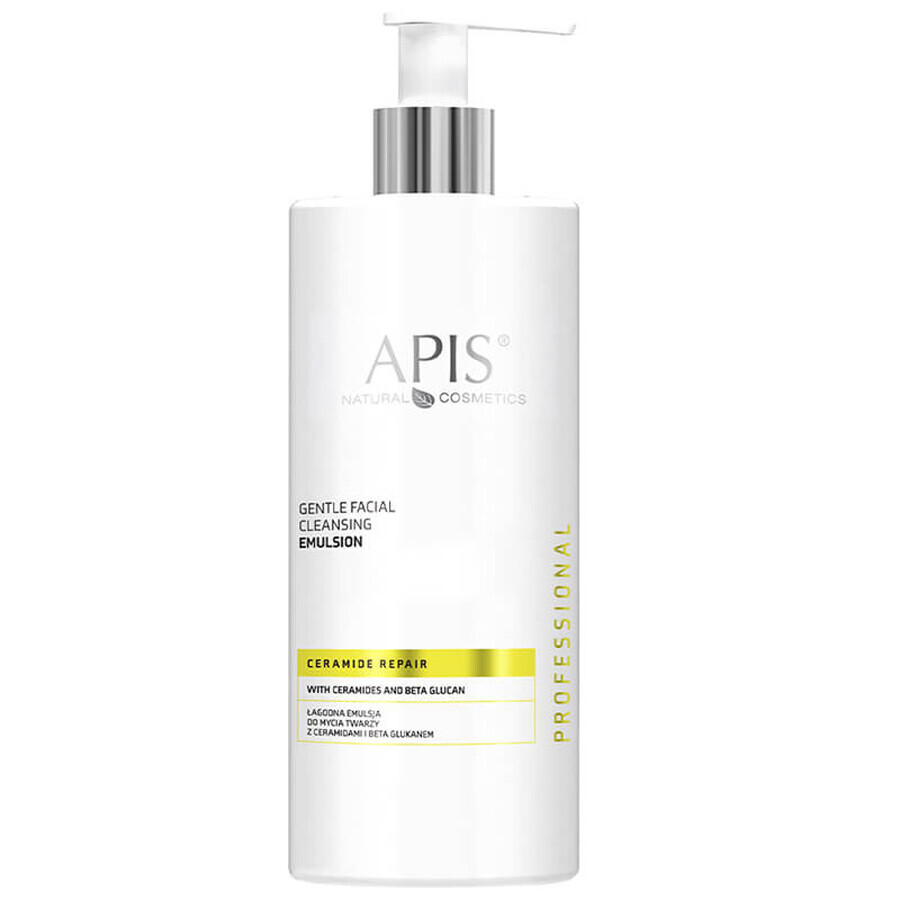 Apis Professional Ceramide Repair, emulsione detergente delicata per il viso con ceramidi e beta-glucano, 500 ml + massaggio viso alla giada, 1 omaggio