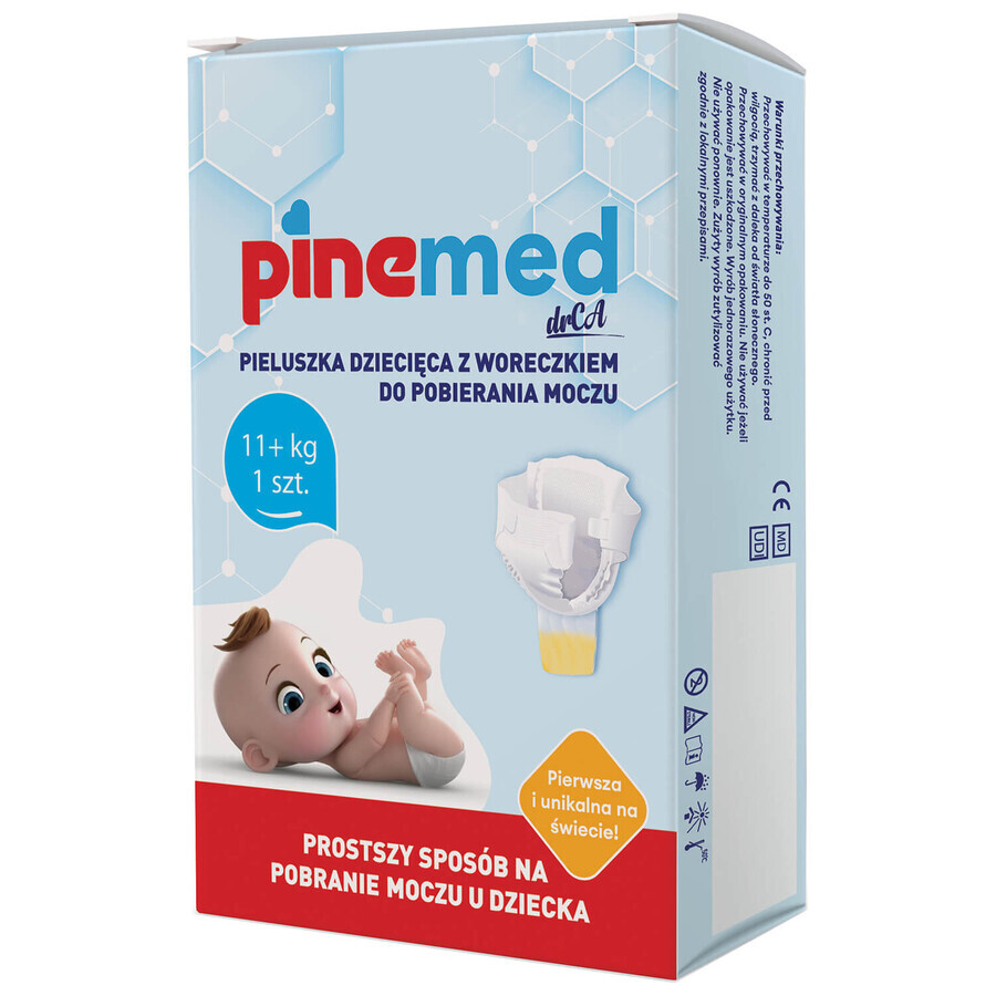 Pinemed, diaper with urine collection bag, for children, 11+ kg