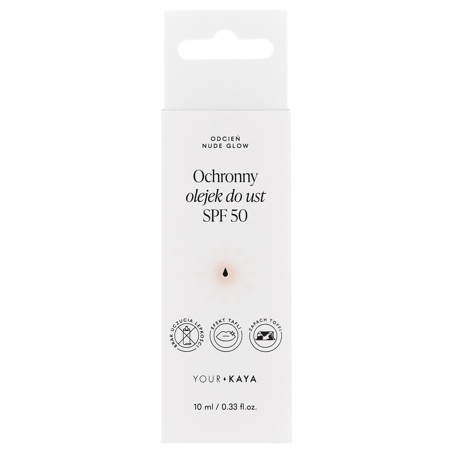 Your KAYA, olio protettivo per labbra, SPF 50, nude glow, 10 ml