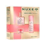 Nuxe Bestsellers set Huile Prodigieuse Florale, dry oil, 50 ml + soothing 3-in-1 micellar water, 100 ml + rose lip balm, 15 g