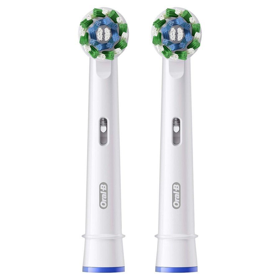 Oral-B Pro Cross Action, punte di ricambio per spazzolino elettrico Clean Maximiser, 2 pezzi