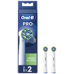 Oral-B Pro Cross Action, punte di ricambio per spazzolino elettrico Clean Maximiser, 2 pezzi