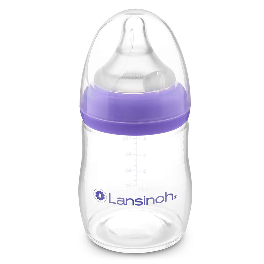 Lansinoh, biberon NaturalWave a flusso lento, 160 ml