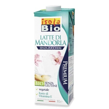 Boisson végétale aux amandes bio non sucrée, 1L, Isola