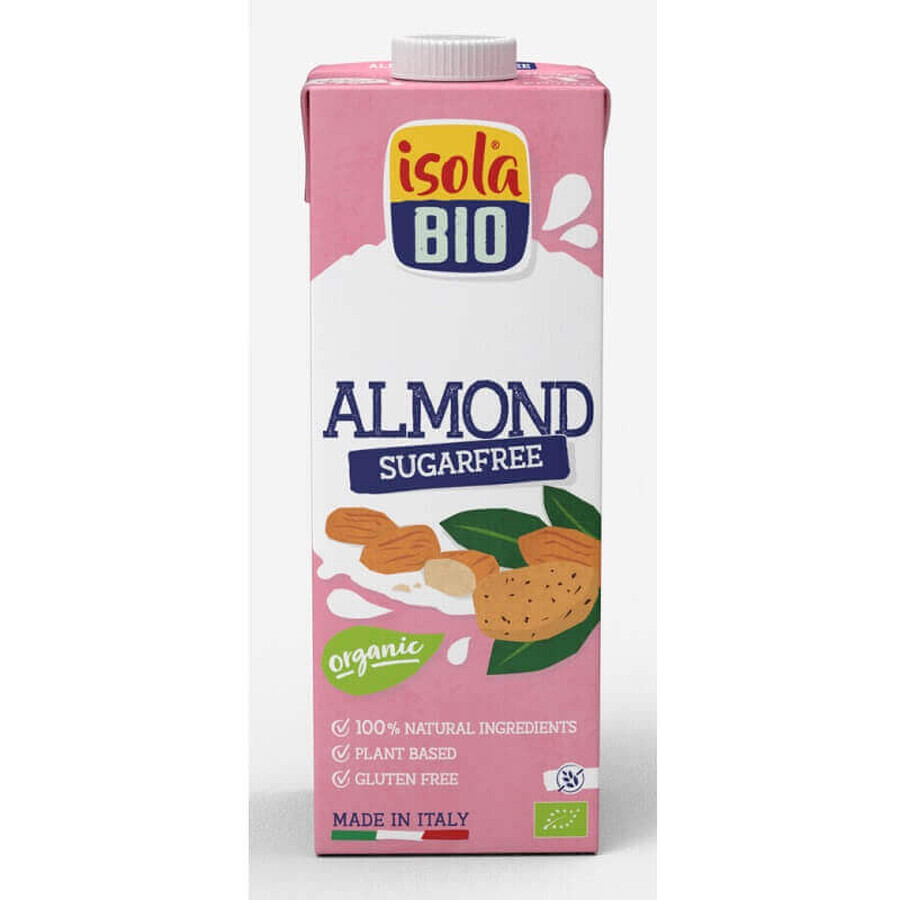 Boisson végétale aux amandes bio non sucrée, 1L, Isola