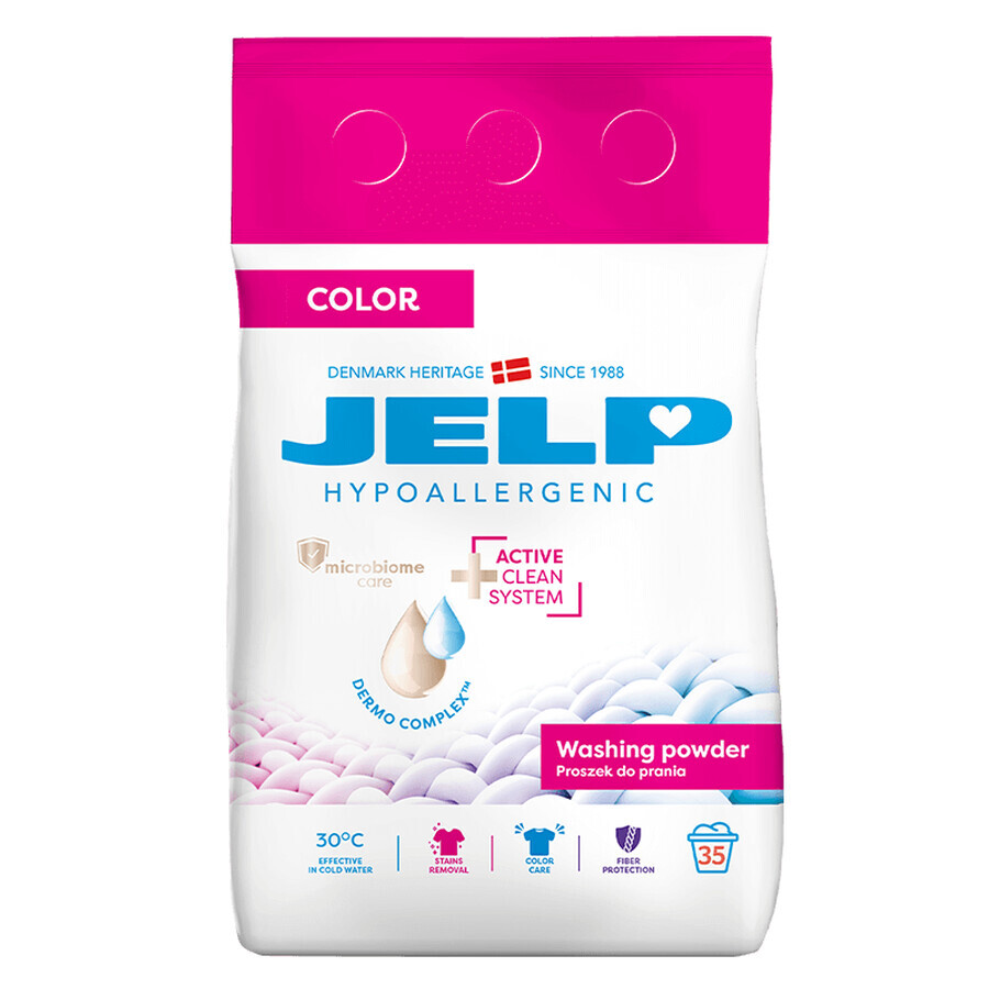 Jelp Hypoallergenic, detersivo in polvere ipoallergenico, colore, 2,1 kg