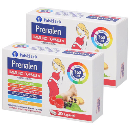 Set Prenalen Immuno Formula, per donne in gravidanza e in allattamento, 2 x 30 capsule