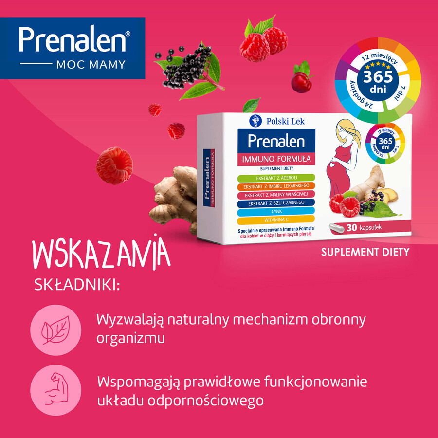 Set Prenalen Immuno Formula, per donne in gravidanza e in allattamento, 2 x 30 capsule