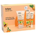 Set enzimatico Tołpa, gel detergente per il viso, 150 ml + 3 enzimi peeling, 40 ml