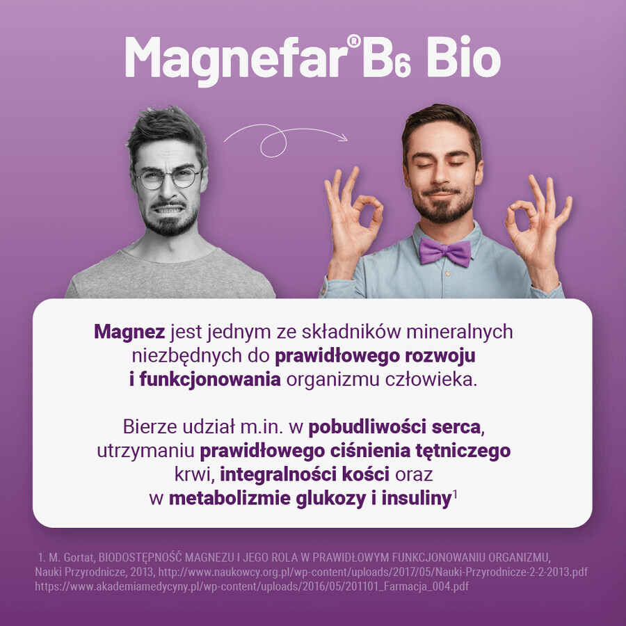 Magnefar B6 Bio 60 mg + 6,06 mg, 60 compresse rivestite con film