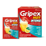 Gripex Hot Intense 1 g + 50 mg + 12.2 mg, 12 sachets