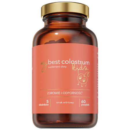 MyBestColostrum Kids, dès 3 ans, goût cerise, 60 comprimés