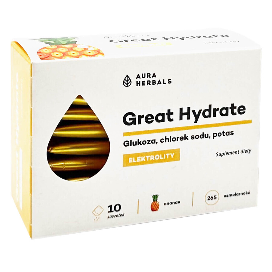 Aura Herbals Great Hydrate, ananas, 10 bustine