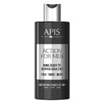 Set Apis Action For Men, gel detergente corpo idratante 3 in 1 300 ml + crema corpo e mani nutriente 300 ml