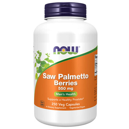 Now Foods Baies de palmier nain, sabal palm 550 mg, 250 gélules