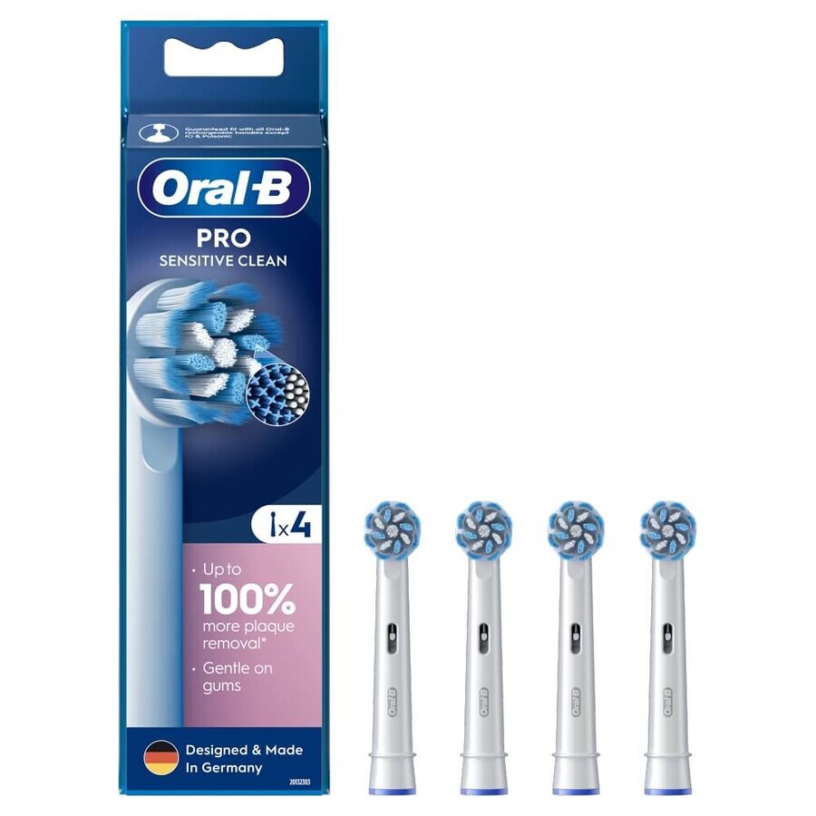 Punte di ricambio per spazzolino elettrico Oral-B Pro Sensitive Clean, 4 pezzi