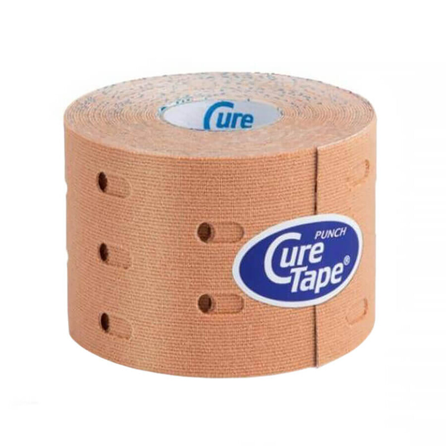 CureTape Punch, kinesiologische tape, beige, 5 cm x 5 m, 1 st