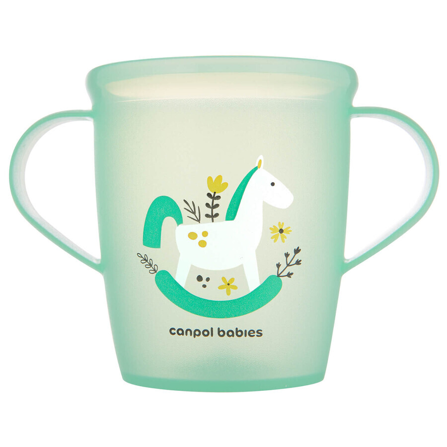 Canpol Babies, open beker met handvatten, speelgoed, groen, 2/101, vanaf 12 maanden, 250 ml