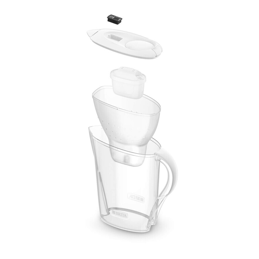 Brita Marella, caraffa con filtro 2,4 litri, bianco + filtro Maxtra Pro Pure Performance Pure Performance, 3 pezzi