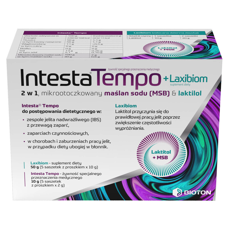 Intesta Tempo + Laxibiom, 10 pliculețe